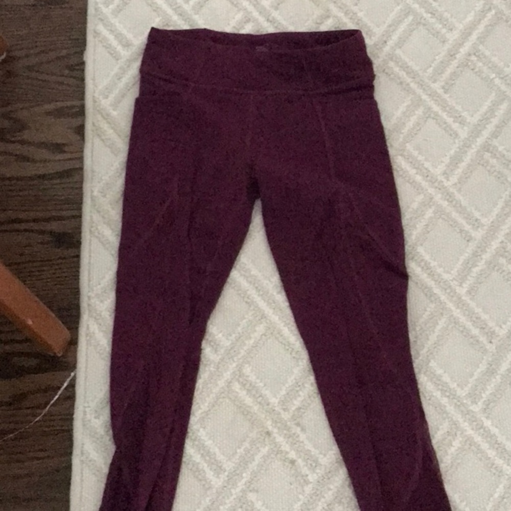 Maroon leggings, Athleta, RARE